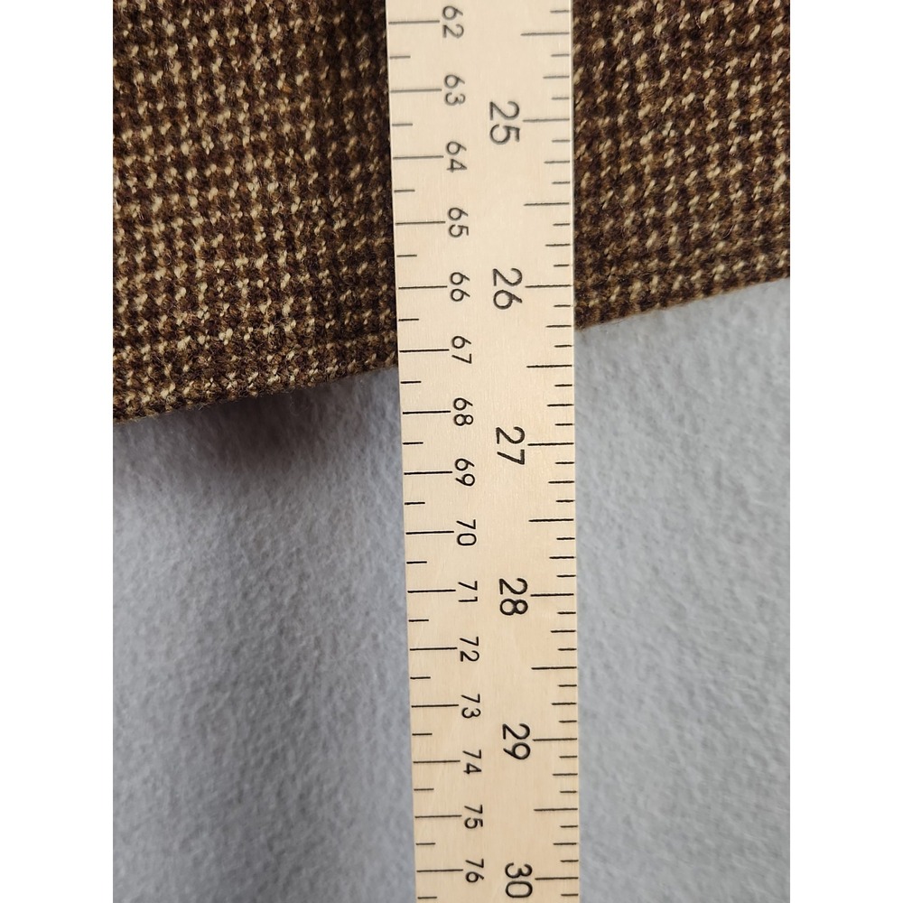 Lauren Ralph Lauren Size 12 Brown Lined Wool Full Zip Classic Jacket - Picture 4 of 7